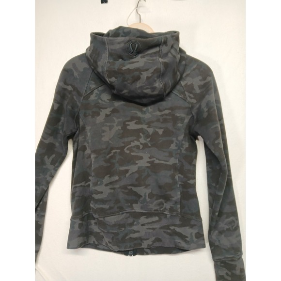 Lululemon Scuba Hoodie Black Camo Sise 6 Fitness Gym Athleisure - Picture 7 of 8